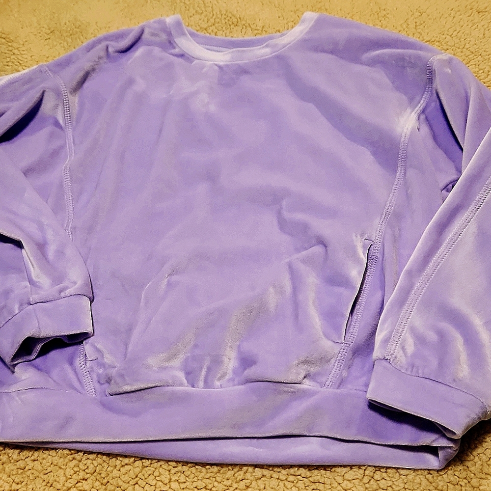 New Kids Purple Velour Sweatshirt
